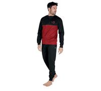 Australian Pigiama Lungo Uomo in Caldo Cotone in Vari Modelli E Taglie dalla M alla 2XL, Pigiama Maschile (IT, Testo, XXL, Regular, Regular, AI743-Rosso/Nero)