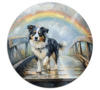AUSTRALIAN SHEPHERD 1000 Pieces Round Puzzle Jigsaw Ladies Birthday Gift Stress Relief Puzzle Toy Per La Decorazione Delle Pareti