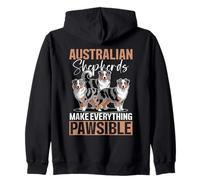 Australian Shepherd Aussie Dog Felpa con Cappuccio