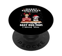 Australian Shepherd Christmas To The World Best Dog Mom Xmas PopSockets PopGrip Adesivo