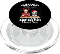 Australian Shepherd Christmas To The World Best Dog Mom Xmas PopSockets PopGrip per MagSafe