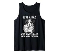 Australian Shepherd Dad Milk Joke Festa del papà amante dei cani Canotta