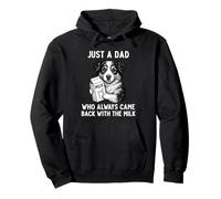 Australian Shepherd Dad Milk Joke Festa del papà amante dei cani Felpa con Cappuccio