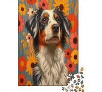 Australian Shepherd Dog 1000Pcs Adulti Puzzle Giochi Rilassamento E Intelligence Puzzle Per Gioco Familiare Regalo Per Amore E Amico Puzzle Di Legno Sostenibile 1000pcs (75x50cm)