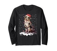 Australian Shepherd Dog Christmas Lights Pigiama Uomo Donna Maglia a Manica