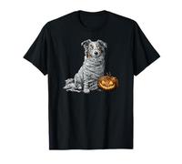 Australian Shepherd Dog Mummy Happy Halloween Uomo Donna Maglietta