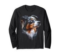 Australian Shepherd Dog Opera d'Arte per Animali Domestici Pastore Australiano Maglia a Manica