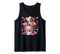 Australian Shepherd Dog Valentines Puppy Love Hearts for Mom Canotta