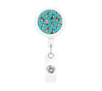 Australian Shepherd Dogs Retrattile Porta badge Reel Clip Id Card Holder for Nurse Student Office Worker