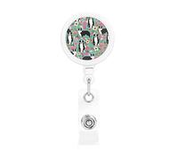 Australian Shepherd Dogs Retrattile Porta badge Reel Clip Id Card Holder for Nurse Student Office Worker