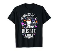 Australian Shepherd Gifts World's Best Aussie Mom Dog Mama Maglietta