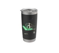 Australian Shepherd Halloween Dog Lover Spooky Witch Spaventoso Bicchiere termico in acciaio inox doppia parete