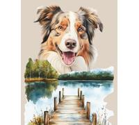 Australian Shepherd Notebook Aussie Dog Lover: 120 Page College Ruled Composition Notebook 8 1/2 x 11