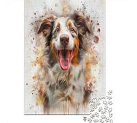 Australian Shepherd Puzzle 1000 Pezzi, Puzzle Impossibili Puzzle Per Adulti Puzzle Giochi Rilassamento E Intelligence Puzzle Per Gioco Familiare Puzzle Regalo 1000pcs (75x50cm)