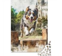 AUSTRALIAN SHEPHERD Puzzle 1000 Pezzi, Strumento Cognitivo, Progetto Condiviso, Opera Da Mostrare 1000pcs (75x50cm)