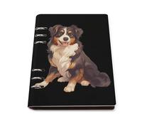 Australian Shepherd - Raccoglitori a righe ricaricabili con stampa di pastore australiano, 90 fogli, 17,5 x 22,9 cm