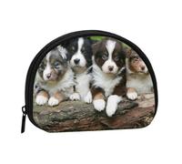 Australian Shepherd Small Puppies Quartet, piccola borsa portaoggetti per assorbenti igienici per il trucco, portamonete per cosmetici da donna
