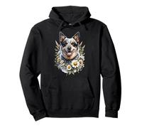 Australian Stumpy Tail Cattle Dog Summer Daisy flowers Felpa con Cappuccio
