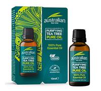 Australian Tea Tree Olio Puro all’Albero del Tè, Purificante, Vegano, Non testato sugli animali, Senza Parabeni e SLS, Olio Essenziale Puro al 100%, Naturale, 10ml