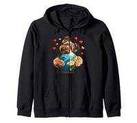 Australian Terrier Dog Earth Day Abbraccio amore proprietario Planet Globe Felpa con Cappuccio