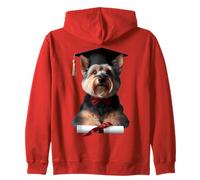 Australian Terrier Dog Graduate Cap School Graduate Owner Felpa con Cappuccio