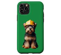 Australian Terrier Dog Yellow Hard Hat Casco Worker Proprietario Custodia per iPhone 11 Pro