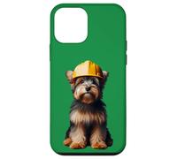 Australian Terrier Dog Yellow Hard Hat Casco Worker Proprietario Custodia per iPhone 12 mini