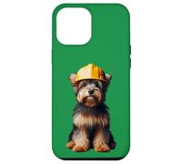 Australian Terrier Dog Yellow Hard Hat Casco Worker Proprietario Custodia per iPhone 12 Pro Max