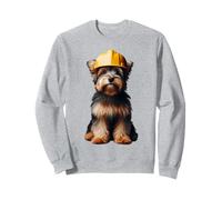 Australian Terrier Dog Yellow Hard Hat Casco Worker Proprietario Felpa