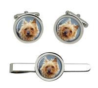Australian Terrier Gemelli E Fermacravatta Set