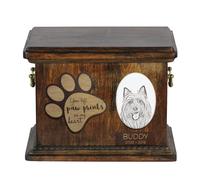 Australian terrier - Urna per cenere di cane con piatto in ceramica Art Dog IT