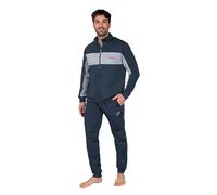 AUSTRALIAN Tuta Homewear Uomo In 100% Poliestere Vari Modelli E Colori, Tuta Completa Maschile (L (48), AUF515 - BLU NAVY)