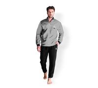 Australian Tuta Homewear Uomo In 100% Poliestere Vari Modelli E Colori, Tuta Completa Maschile (M (46), AUF532 - GRIGIO/NERO (NO ZIP))