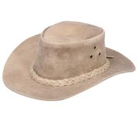 Australiano Cammello Stile Western Cowboy Outback Camoscio Vero Aussie Cappello