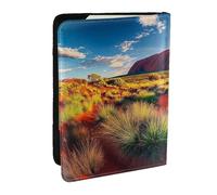 Australia'S Wild Red Rock Desert - Custodia per passaporto, da viaggio, in pelle PU, per uomini e donne, 16,5 cm, Nero , Taglia unica