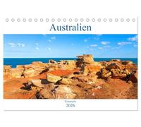Australien - Kontraste (Tischkalender 2026 DIN A5 quer), CALVENDO Monatskalender: Wahrscheinlich stoßen in keinem Land der Welt so viele und starke ... auf die Reise und zeigt Ihnen eine Auswahl.