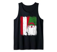 Austria Algeria Mezza Bandiera Austria Algerino Patrimonio Canotta