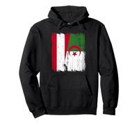 Austria Algeria Mezza Bandiera Austria Algerino Patrimonio Felpa con Cappuccio
