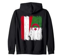 Austria Algeria Mezza Bandiera Austria Algerino Patrimonio Felpa con Cappuccio
