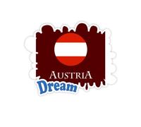 Austria Bandiera Europea Vienna Adesivi Citazione Sogno Decalcomanie in Vinile