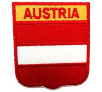 Austria bandiera - Toppe termoadesive Patch Toppa ricamate, misura: 6 x 7 cm