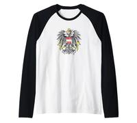 Austria Cappotto di Armi Bandiera BUNDESADLER Eagle Vienna SALISBURGO Maglia con Maniche Raglan