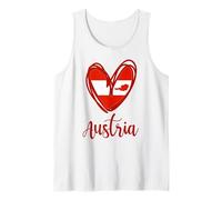 Austria Carino Cuore Grafica Bandiera Austria Mappa Bambini Ragazze Canotta