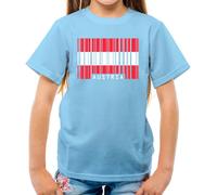 Austria Codice a Barre Bandiera - T-Shirt - Vienna Paese Austriaco Città