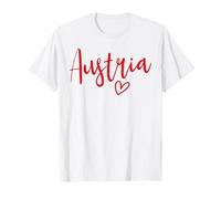 Austria Cuore Amore Femminile Austria Maglietta