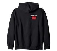Austria Flag Pocket Apparel Austria Pride Austria Souvenir Felpa con Cappuccio
