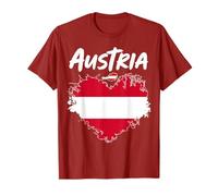Austria Tema Österreich Idea per Donne Bandiera austriaca Maglietta