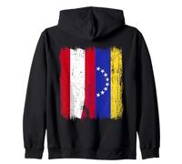 Austria Venezuela Mezza bandiera Maglia venezuelana austriaca Felpa con Cappuccio