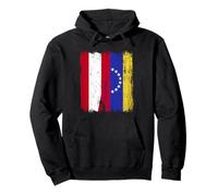 Austria Venezuela Mezza bandiera Maglia venezuelana austriaca Felpa con Cappuccio