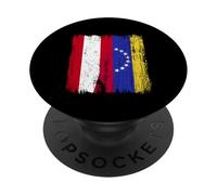 Austria Venezuela Mezza bandiera Maglia venezuelana austriaca PopSockets PopGrip Adesivo